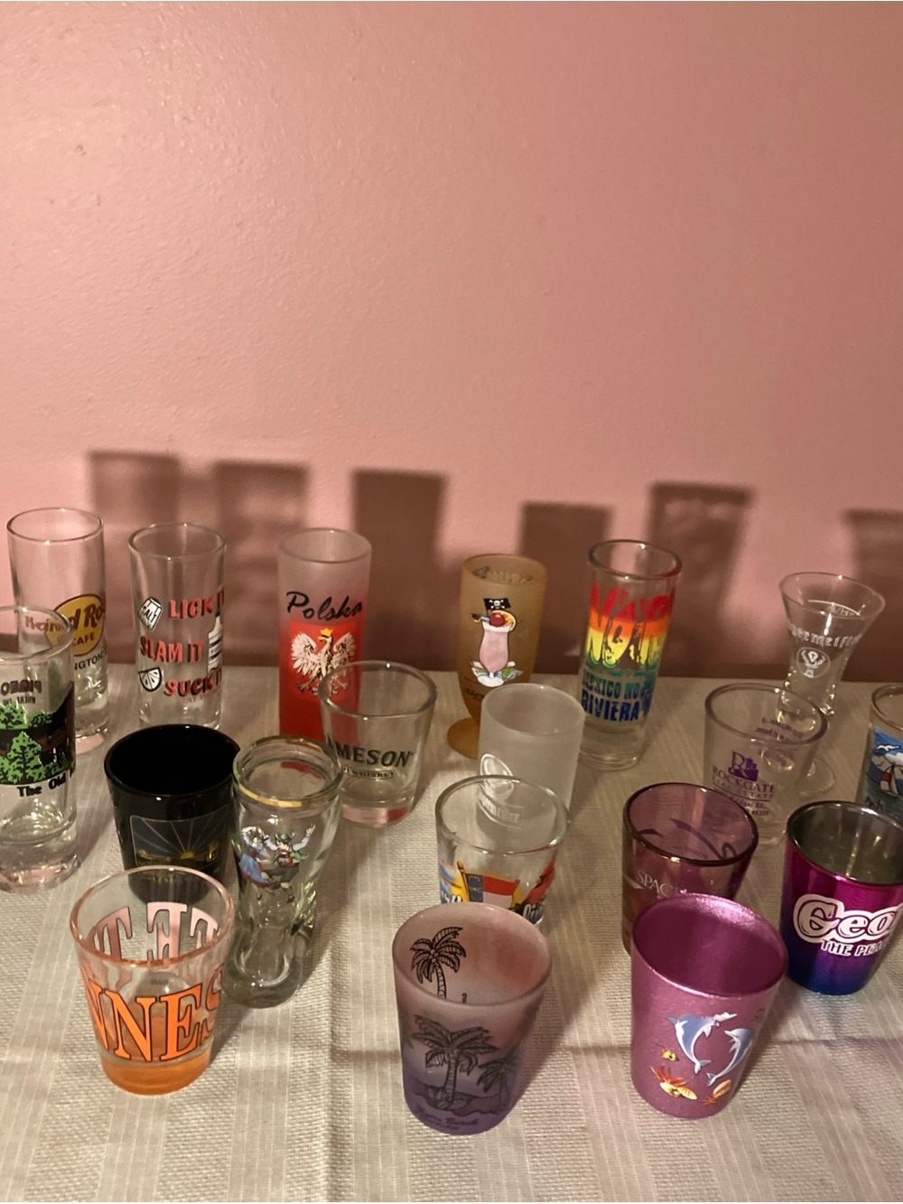 Lot of 19 Souvenir Drinking Shot Glasses - Mixed Lot B